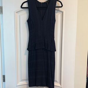 BCBG Navy Sleeveless Midi Dress